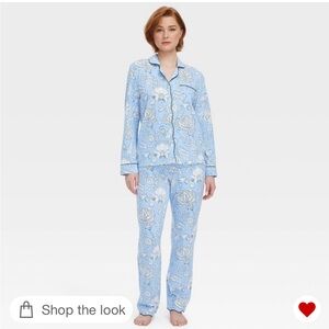 Floral Vines Long Sleeves and Pants Pajama Set Blue - Roller Rabbit x Target